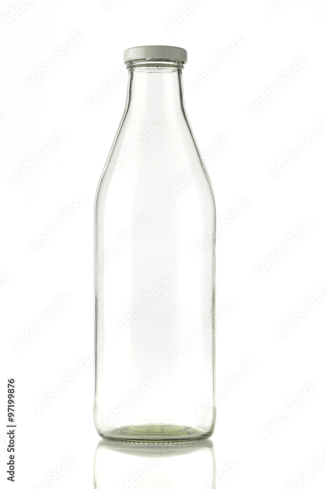 Glass Bottle / High resolution image of empty glass bottle on white background shot in studio. Glass Bottle / High resolution image of empty glass bottle on white background shot in studio.