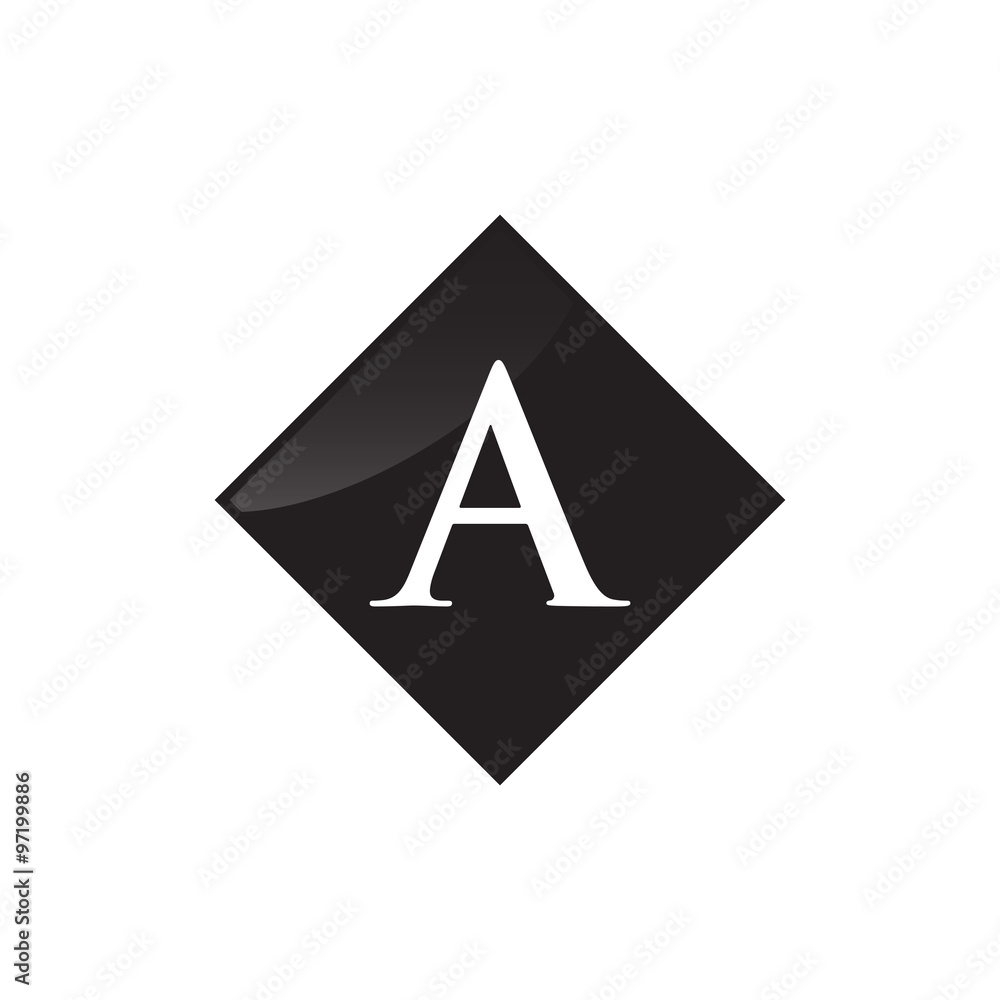 Simple Initial Logo Black and White A Simple Initial Logo Black and White A