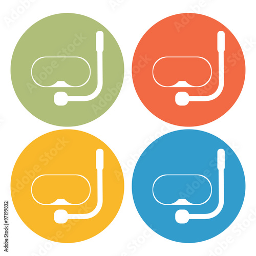 Mask for diving icon