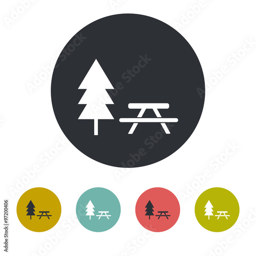 Picnic table icon