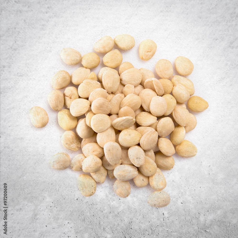 Almonds on white background Almonds on white background