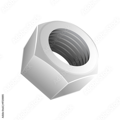 3D Hexagonal Metal Nut