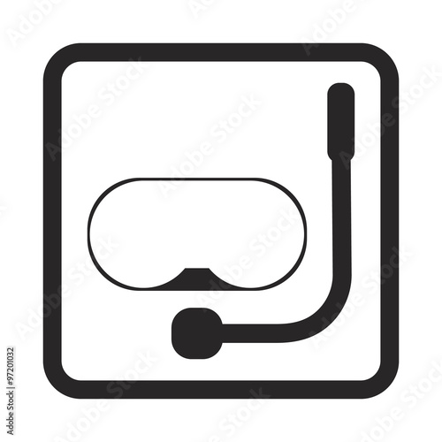 Mask for diving icon