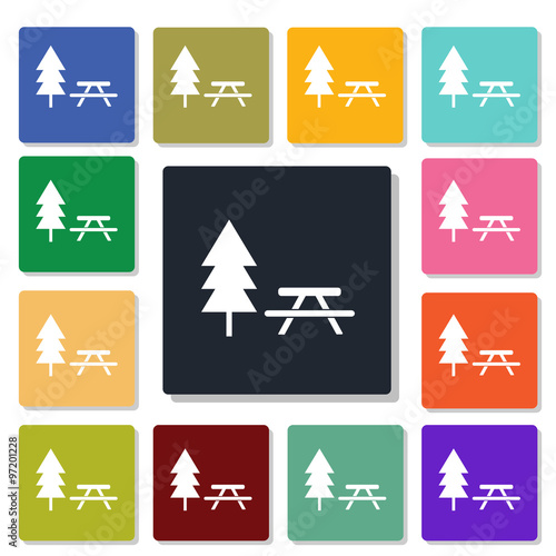 Picnic table icon