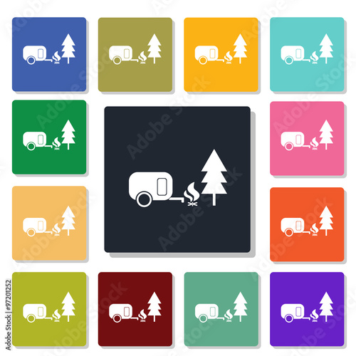 Holiday camp icon