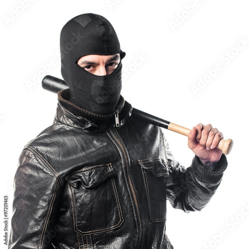 Robber playing baseball