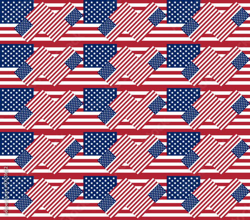 Patriotic USA seamless pattern for background or texture