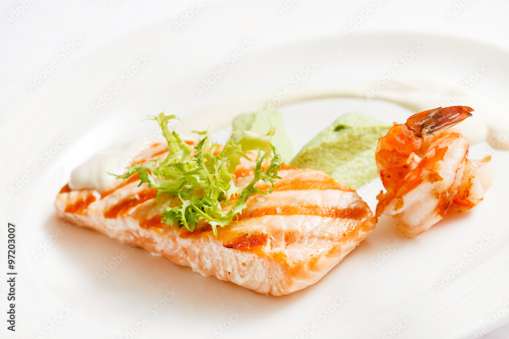 salmon steak salmon steak