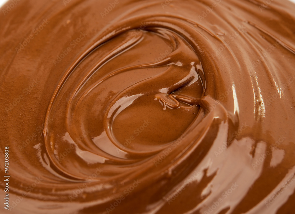 Close up photo of chocolate flow Close up photo of chocolate flow