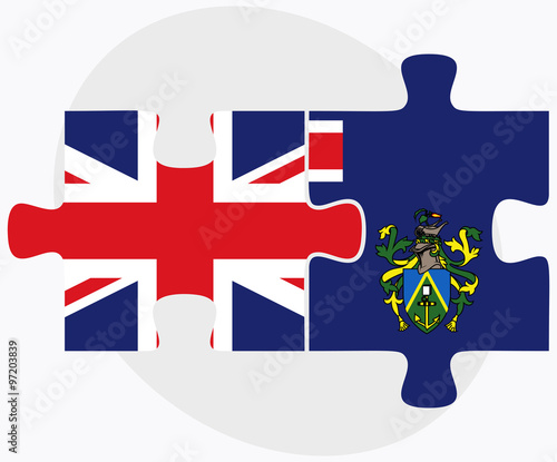 United Kingdom and Pitcairn Islands Flags photo