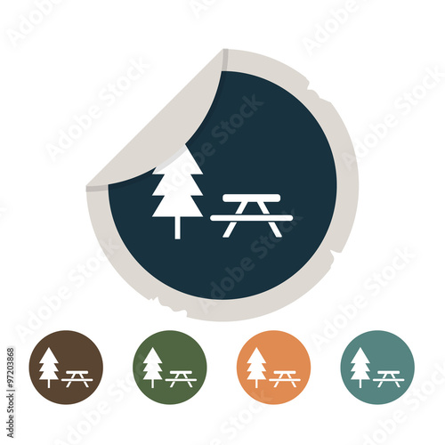 Picnic table icon