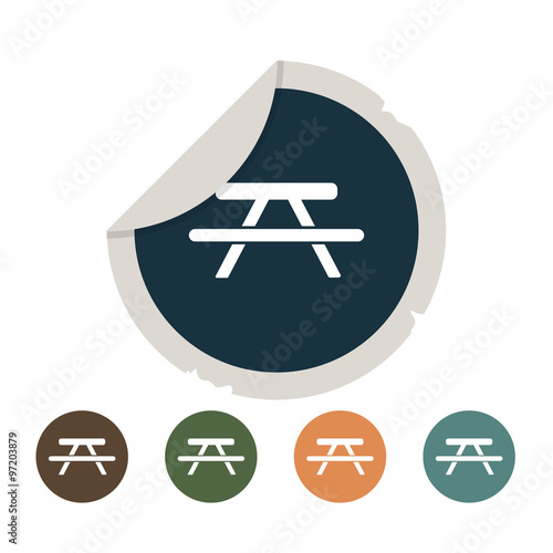 Picnic table icon