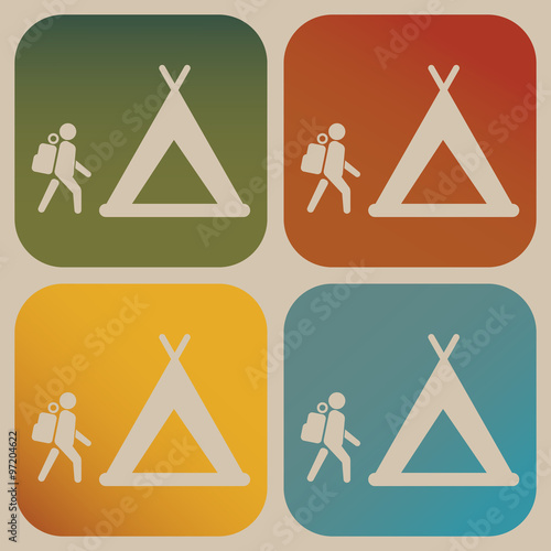 Holiday camp icon