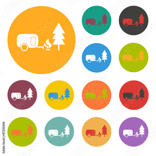 Holiday camp icon