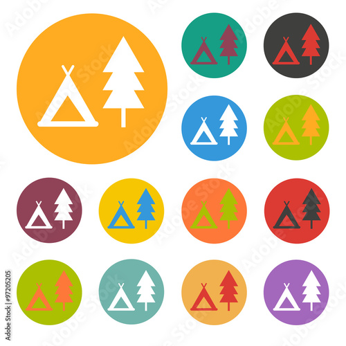 Holiday camp icon