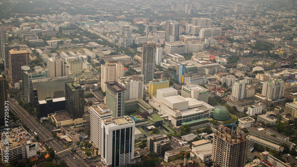 Obraz premium Bangkok city view from skyscraper