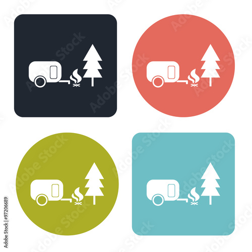 Holiday camp icon