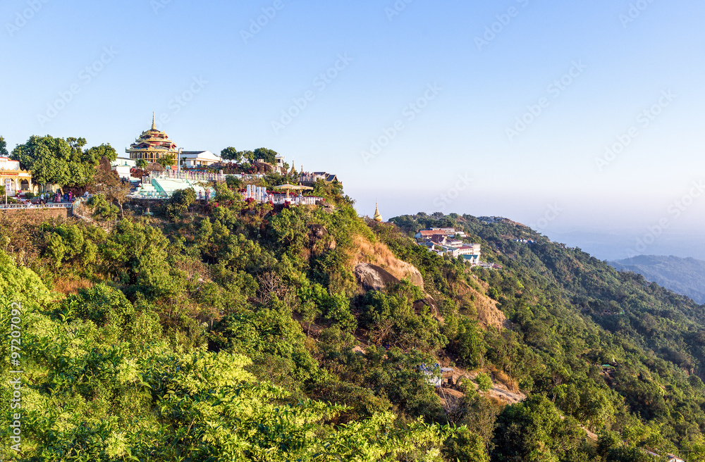 Myanmar, the sacred Buddhist mountain of Kyaikhto