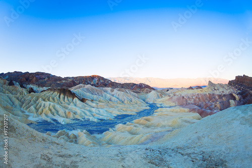 Panorama of mountains in the Zabriskie point