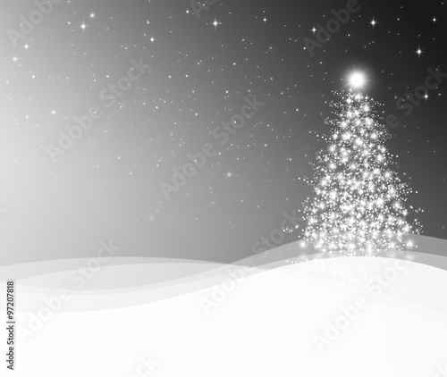 Weihnachtsbaum im Schnee