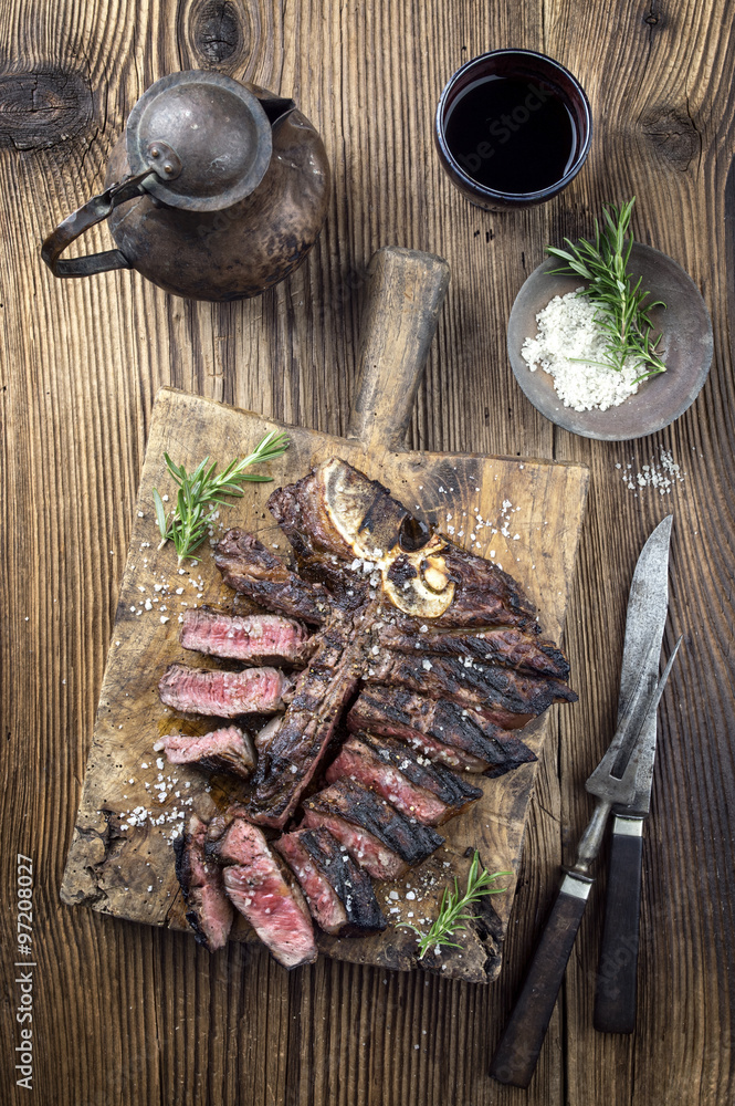 Dry Aged Barbecue T-Bone Steak Dry Aged Barbecue T-Bone Steak