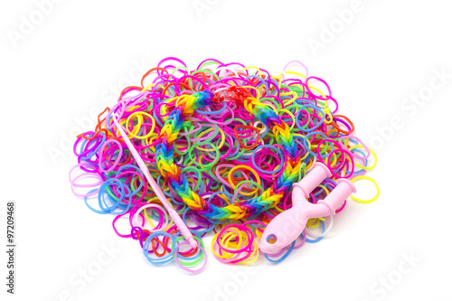 Rainbow loom Colored rubber bands for weaving accessories 