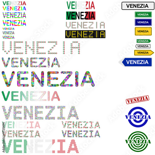 Venezia text design set