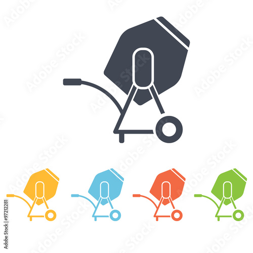 Concrete mixer icon