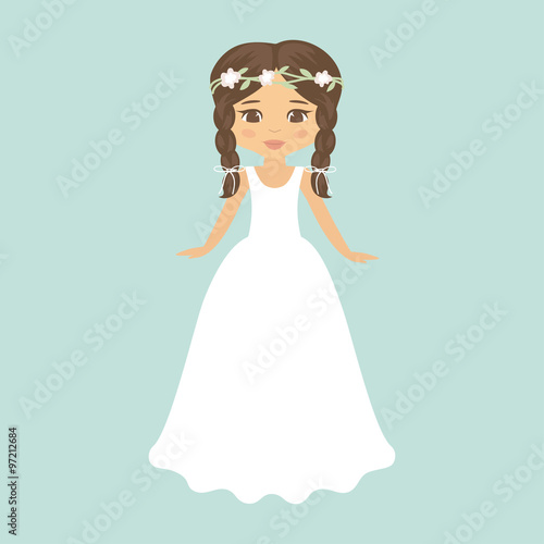 girl in long white dress