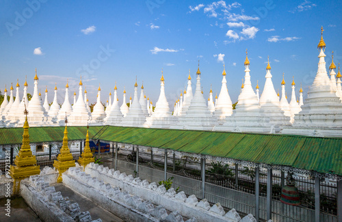 Myanmar, Mandalay, the Kuthodaw Paya temple, known olso as 'the world's bigge...