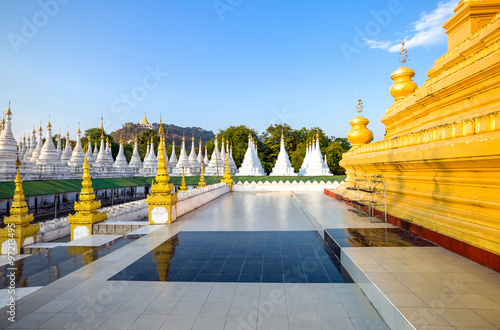 Myanmar, Mandalay, the Kuthodaw Paya temple, known olso as 'the world's biggest book'. photo