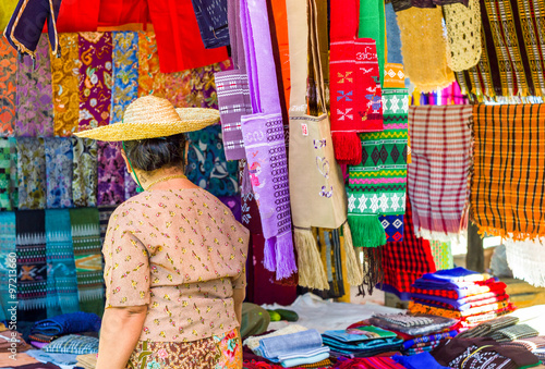 Myanmar, Shan State, local people in the street market of the Inla Lake.