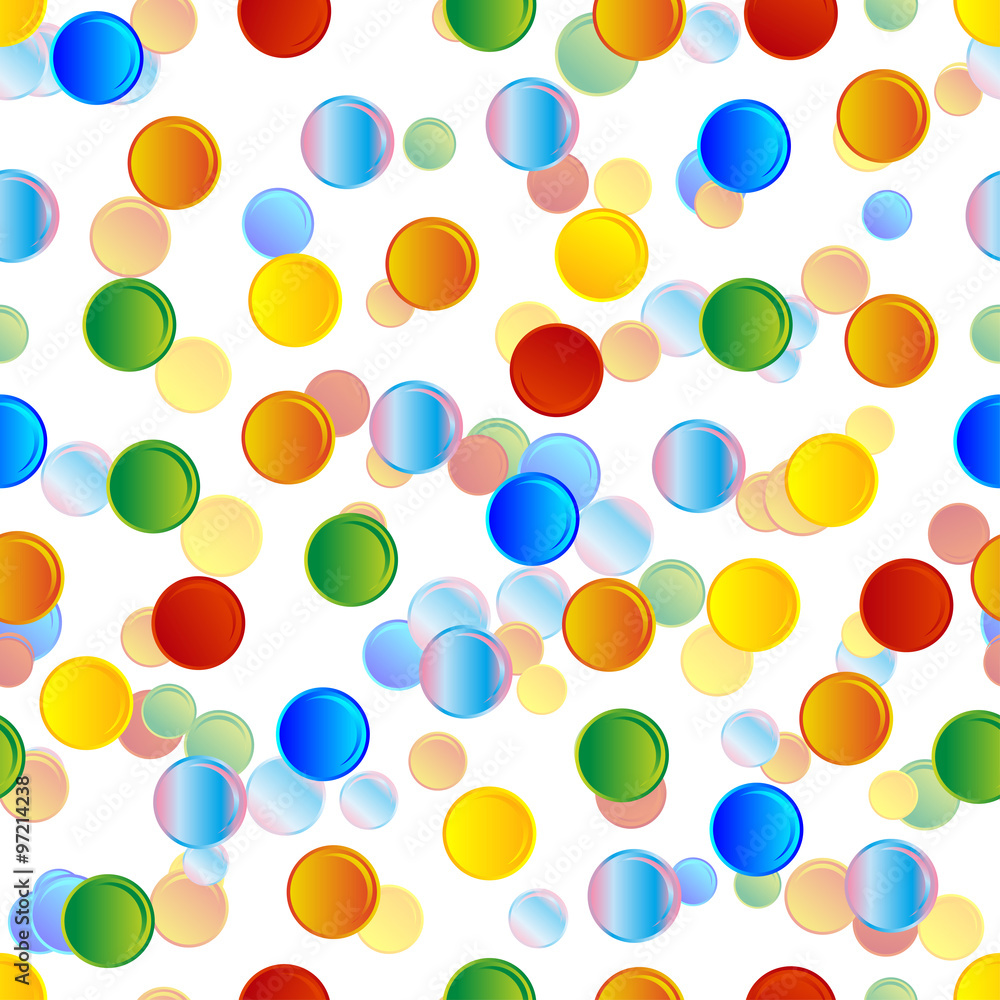 Fototapeta premium Vibrant confetti background seamless pattern looks like candies.