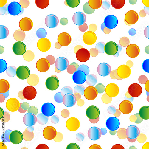Vibrant confetti background seamless pattern looks like candies.