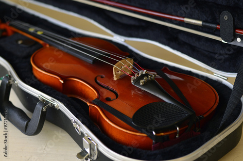 Violin music wooden instrument.