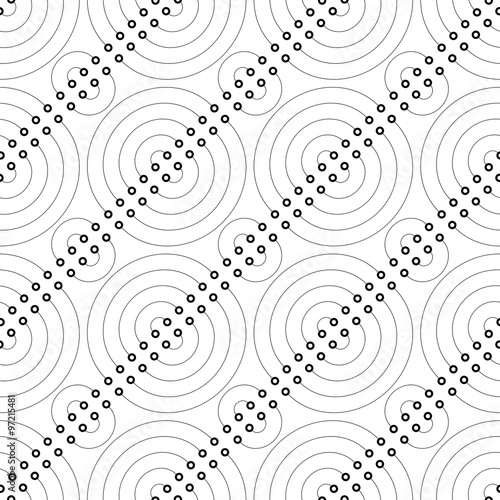 Seamless Circle and Line Pattern