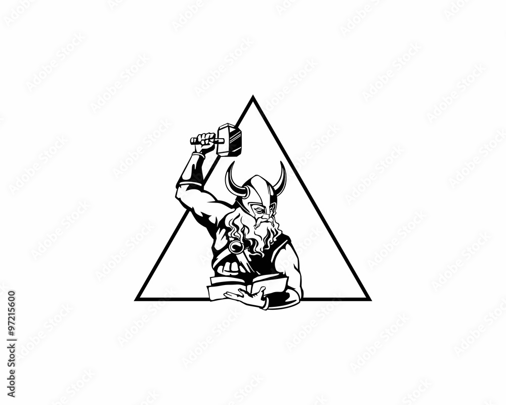 Fototapeta premium Thor and Hammer