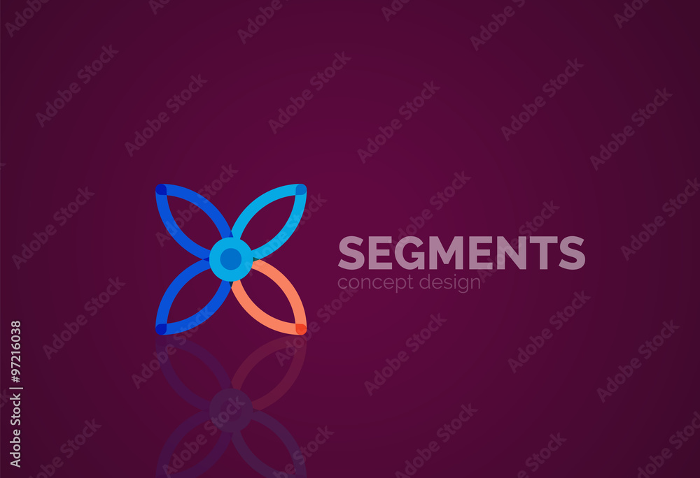 Vector outline minimal abstract geometric logo Vector outline minimal abstract geometric logo