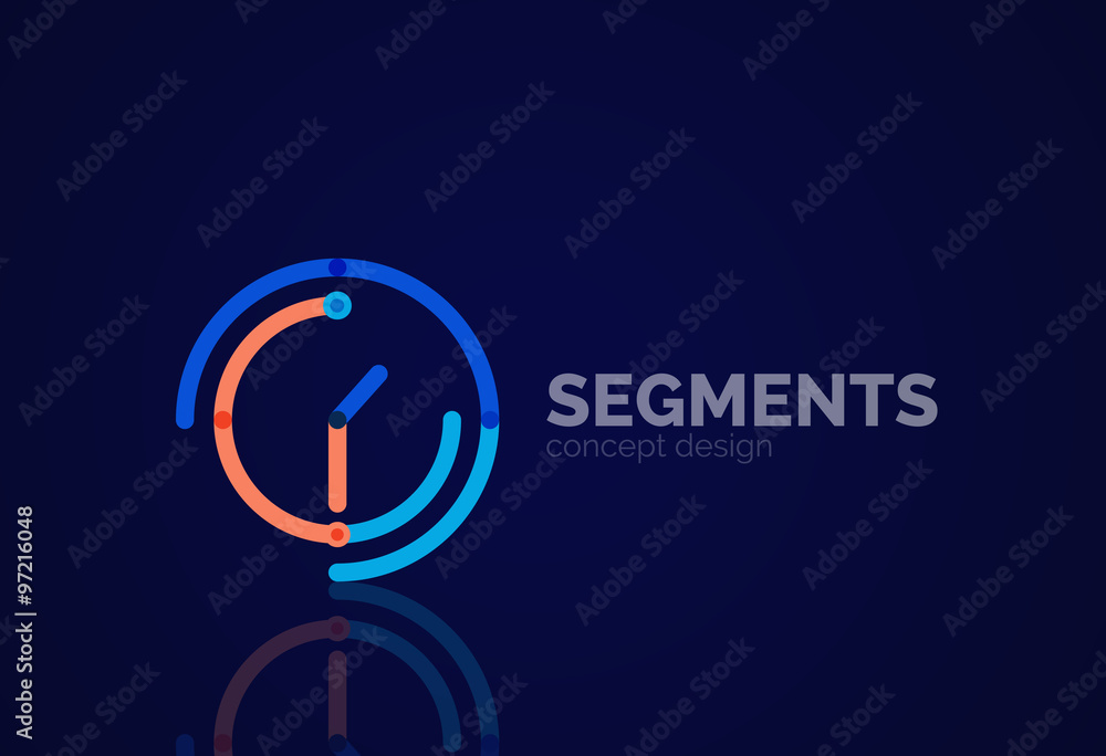 Vector outline minimal abstract geometric logo Vector outline minimal abstract geometric logo