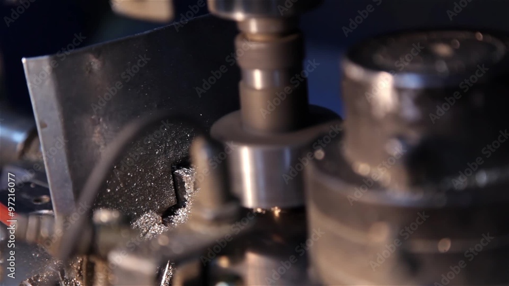 Oiled roller spins in machine tool of rolling mill Oiled roller spins in machine tool of rolling mill