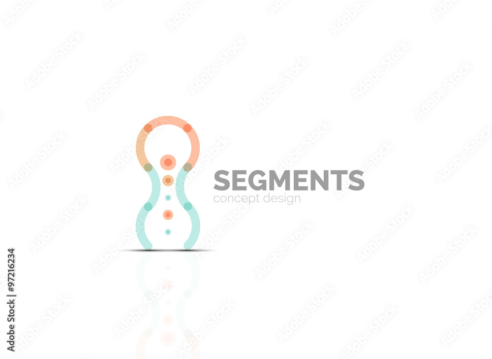Vector outline minimal abstract geometric logo Vector outline minimal abstract geometric logo