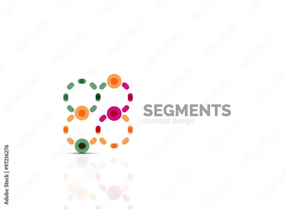 Vector outline minimal abstract geometric logo Vector outline minimal abstract geometric logo