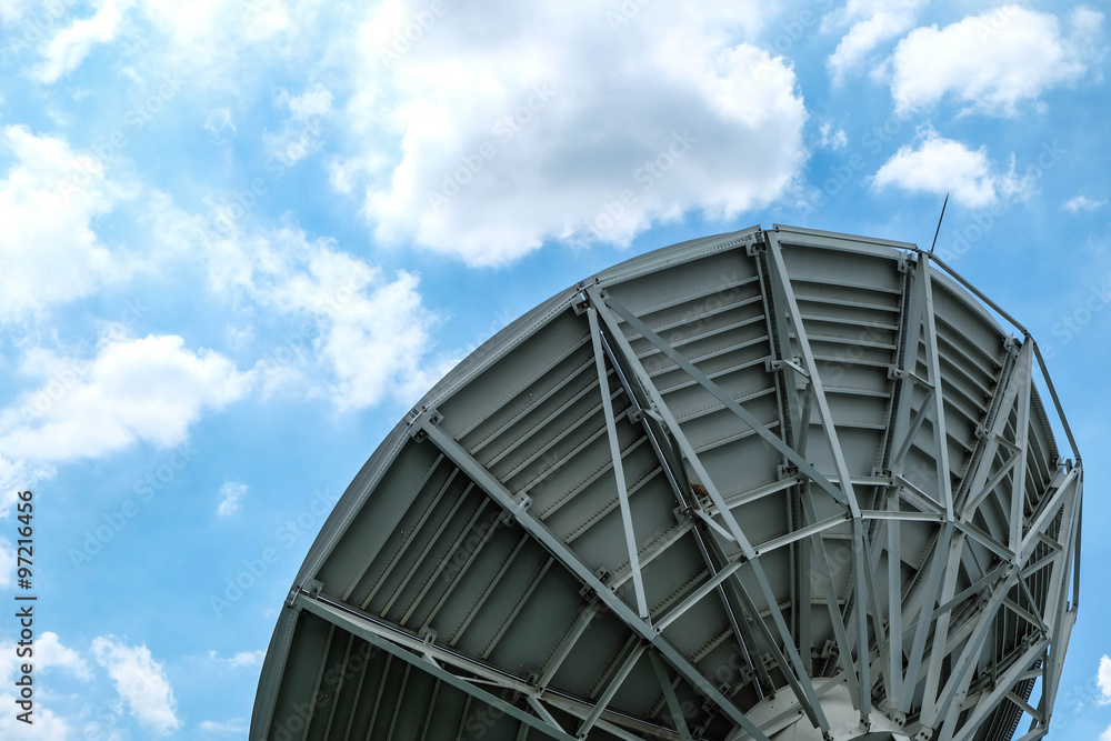 Satellite Dish against blue sky