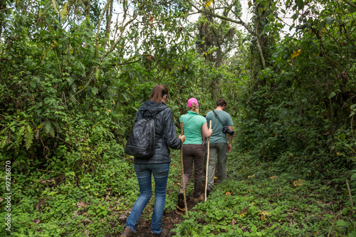 Nyiragongo trek inside Virunga National Park in Democratic Republic of Congo 