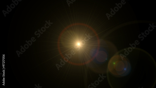 spotlight round circle lens flare center