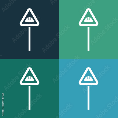Warning sign icon
