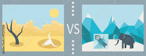 Scenarios of the future climate: global warming vs ice age