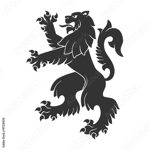 Fototapeta Naklejka Na Ścianę i Meble -  Black Roaring Lion