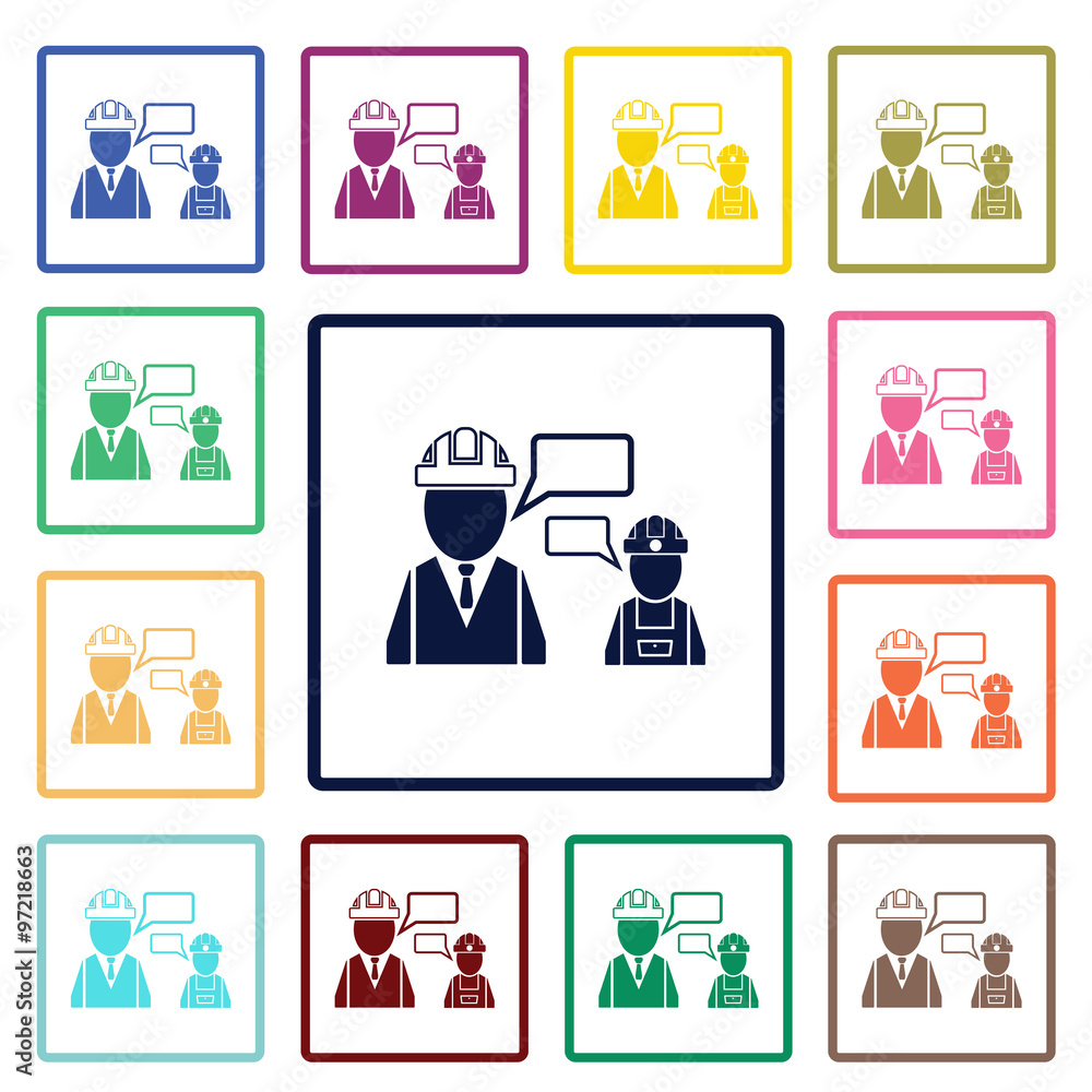 Fototapeta premium Dialog builders icon