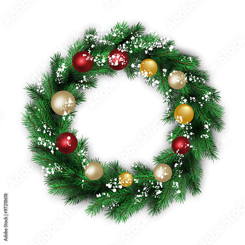 Traditional Christmas wreath